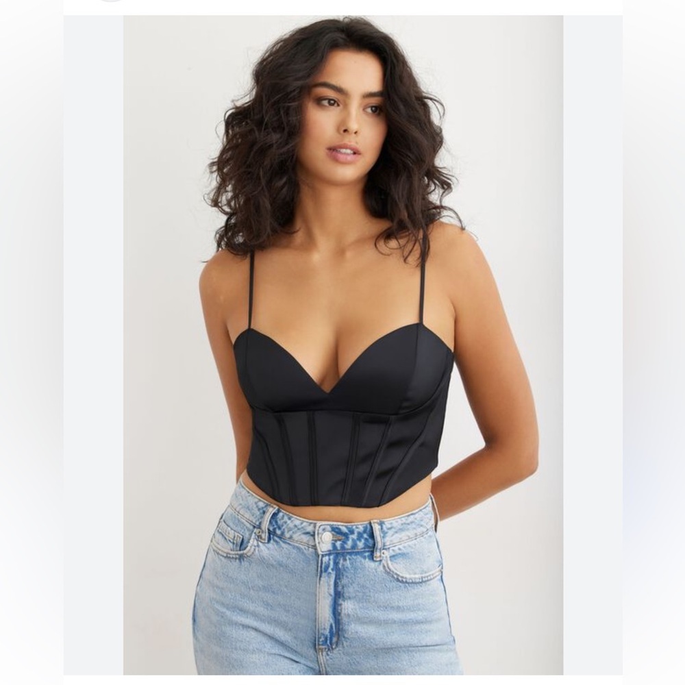 Dynamite Elegant Black Corset Camisole